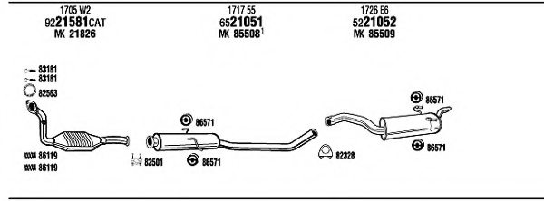 FONOS CIP11370B Exhaust System